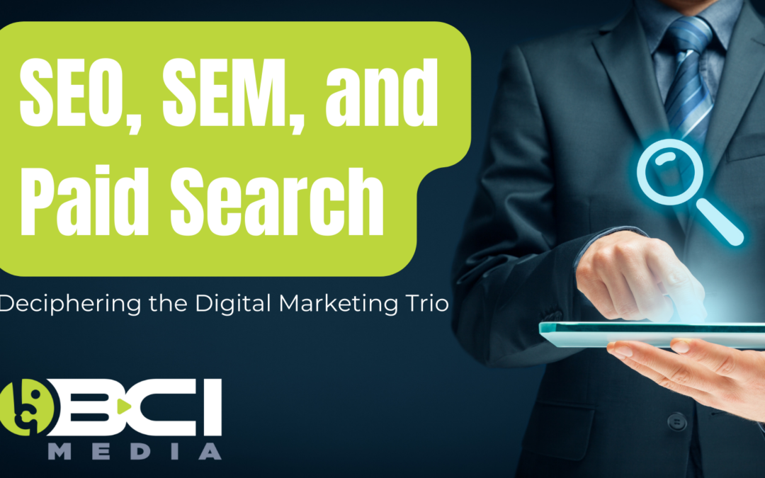 SEO, SEM, and Paid Search: Deciphering the Digital Marketing Trio